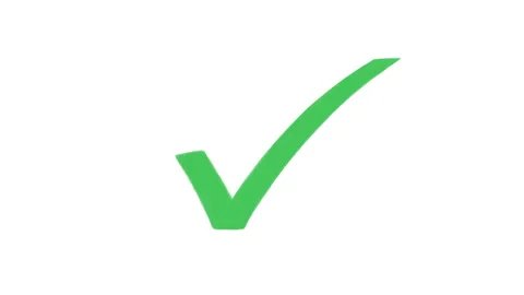 Green tick doodle, hand drawn check mark animation on a white background Stock Footage 244944782
