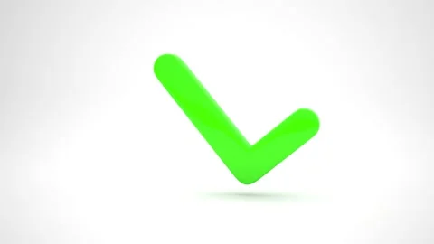 Green tick Stock Footage 166543673