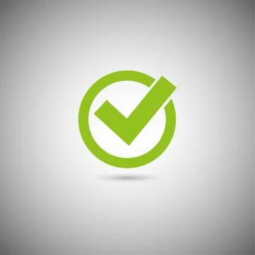 Green tick icon vector Stock Illustration
