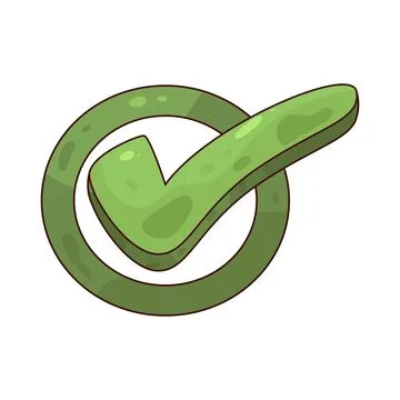 Green Tick illustration Stock Illustration