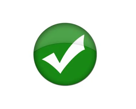 Green tick mark icon Stock Illustration