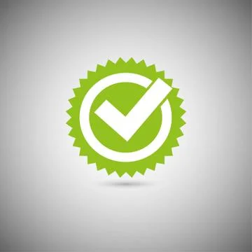 Green tick mark icon Stock Illustration
