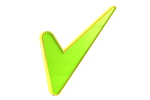 Green tick sign Stock Illustration