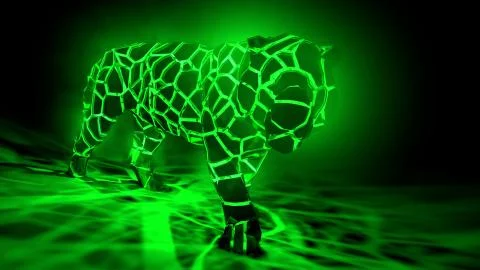 Green tiger イラスト素材