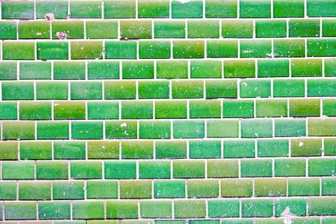 Green tiled wall Stock Photos