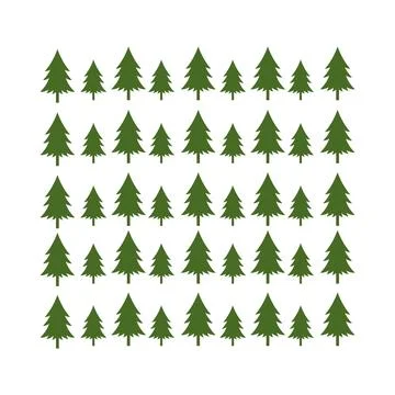 Green timberland pine tree branch christmas background illustration Stock Illustration
