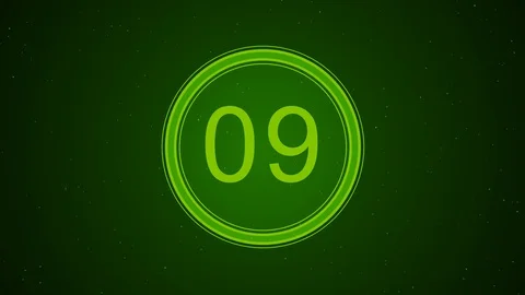 Green Timer Countdown Stock Footage 99654997