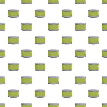 Green tin cans repeating pattern background Stock Illustration
