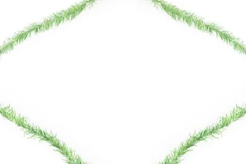 Green tinsel frame Stock Photos