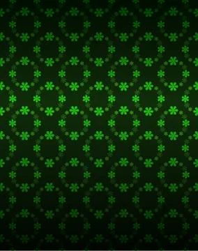 Green tiny blossom circles dark background vector illustration Stock Illustration