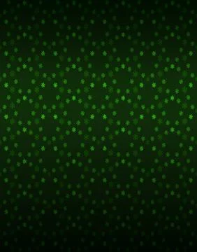 Green tiny blossom pattern dark background vector illustration Stock Illustration