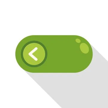 Green toggle switch slider interface vector icon Stock Illustration