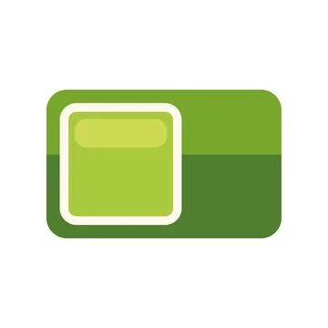 Green toggle switch slider interface vector design Stock Illustration