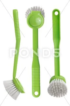 Green toilet brush Stock Photos