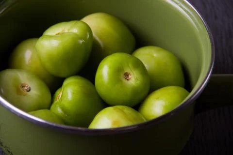 Green tomatillo Stock Photos