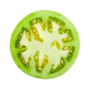 Green tomato slice Stock Photos