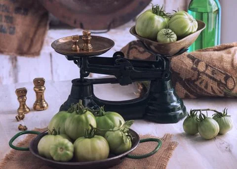 Green tomatoes Stock Photos