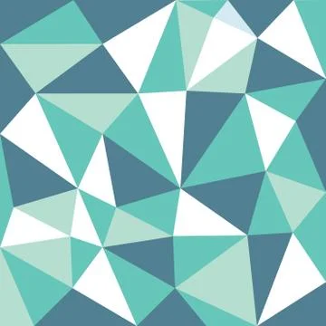 Green tone low polygon pattern Ilustração Stock