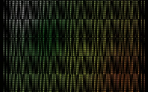 Green tone triangle down tiny group pattern faded all in the line on black sreen Stock Footage 139812794