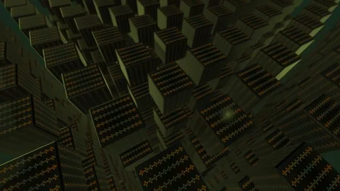 Green Tones Cubic Background 4K 60 FPS Stock Footage 272246141