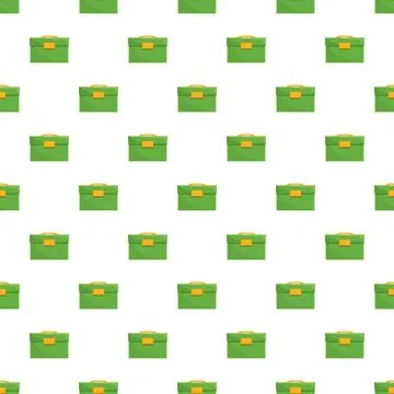 Green toolbox containers arranged in a repeating seamless pattern 스톡 일러스트