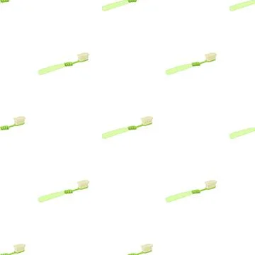 Green toothbrush pattern seamless vector Illustrazione stock