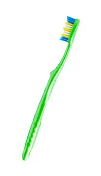 Green toothbrush Stock Photos