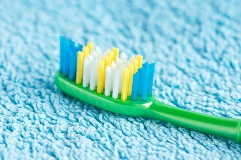 Green toothbrush Stock Photos
