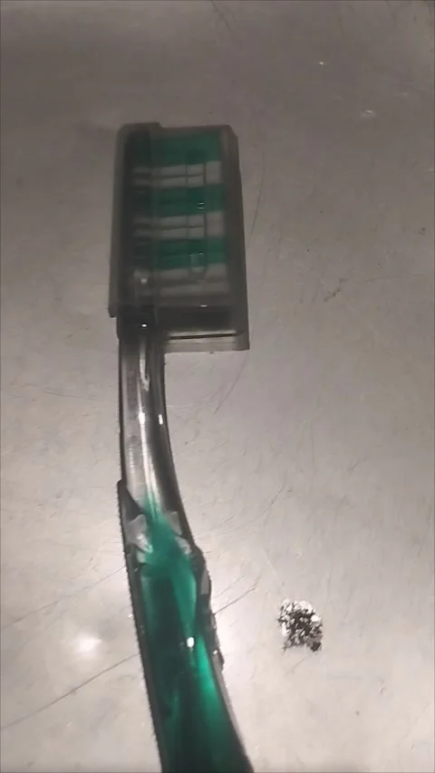 Green toothbrush is very nice Stock Footage 295272586