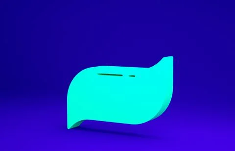 Green Toothpaste icon isolated on blue background. Minimalism concept. 3d ill Stock Illustration