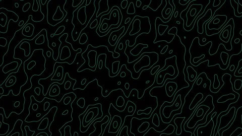 Green Topographic Contours Drift Slowly Across Dark Terrain Vídeos de archivo 344513985