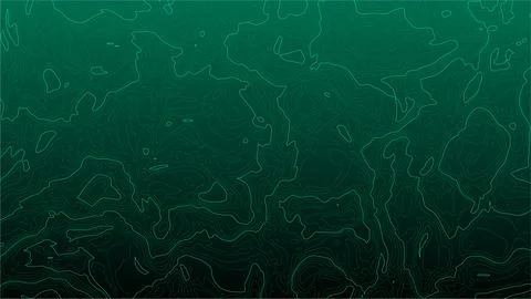 Green topographic map displaying geographic contour lines background Stock Illustration