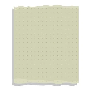 Green torn paper with dots pattern is being held on white background Stock Illustration