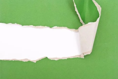 Green torn paper Stock Photos