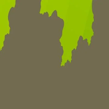 Green Torn Paper on Plain Grey Background. Unique Abstract Design. Wall Surface. Stock Illustration