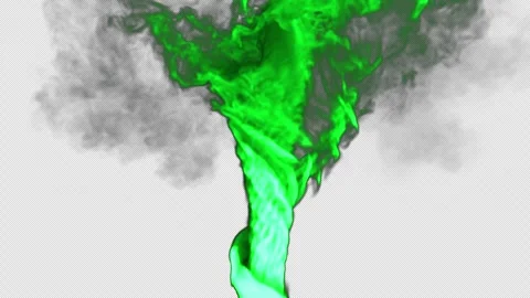 Green tornado swirl loop effect Stock Footage 261801421