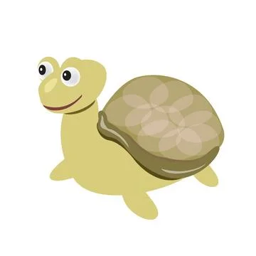 Green Tortoise Icon Vector Illustration Stock Illustration