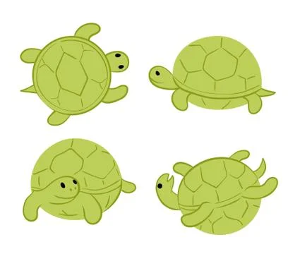 Green tortoises Stock Illustration