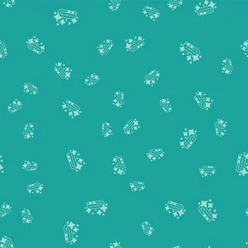 Green Towel stack icon isolated seamless pattern on green background. Vector 스톡 일러스트