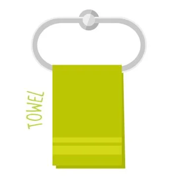 Green towel vector illustration Stock Illustration