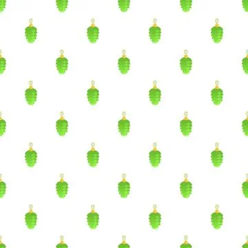Green toy fir tree pattern seamless vector Stock Illustration