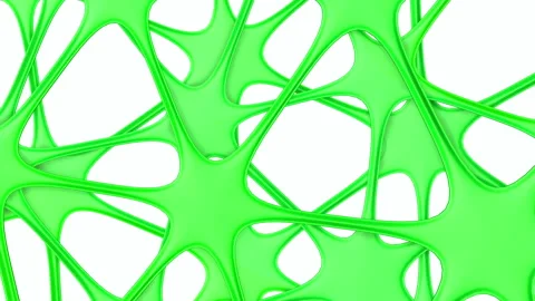 Green tracery three-dimensional planes rotate relative to each other. 3D renderi Stock Footage 95414669