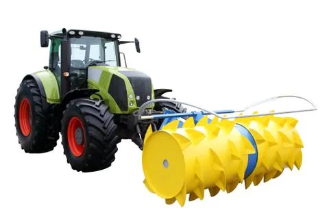 Green tractor Stock Photos