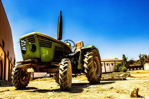 Green Tractor Foto stock