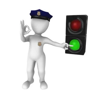 Green traffic light - go! Stock Illustration
