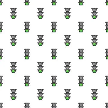 Green traffic light pattern signaling go movement Stock Illustration