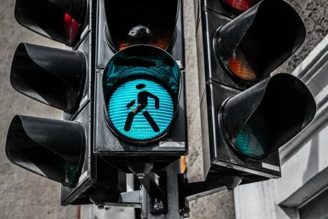 Green traffic light Stock Photos