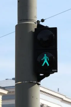 A green traffic light Stock Photos