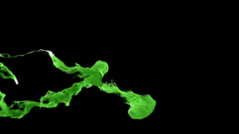 Green Trails of smoke background transition Colorful lines smoke spreading alpha Stock Footage 103795281