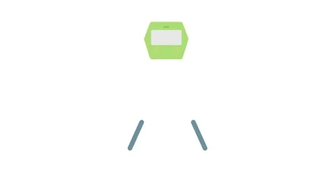 Green train icon displayed on a black background, symbolizing transportatio.. Stock Footage 332905277